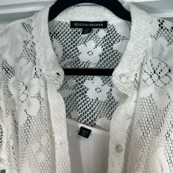 Boston Proper Lace Button Up Maxi Dress- Excellent condition worn once - Picture 9 of 12